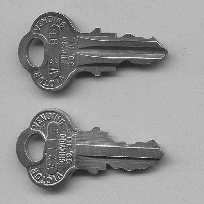 Victor Vending Keys